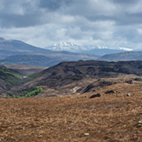 Buy canvas prints of Panorama of the hills of Assynt, Scotland by George Robertson