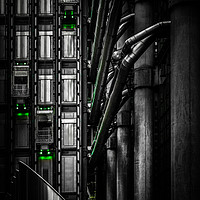 Buy canvas prints of Elevators at The Lloyds Building by George Robertson