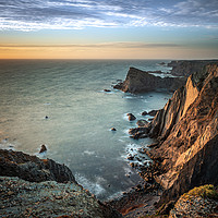 Buy canvas prints of Sunset at the cliffs in Arrifana by George Robertson