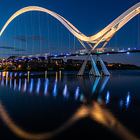 Buy canvas prints of The Infinity Bridge, Stockton on Tees. England.  by George Robertson