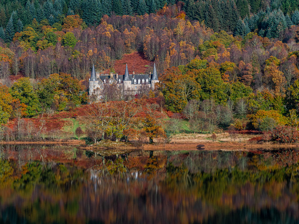 Autumn reflections on Loch Achray Picture Board by George Robertson