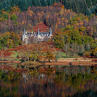 Buy canvas prints of Autumn reflections on Loch Achray by George Robertson