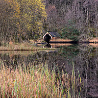 Buy canvas prints of Old Boathouse on Loch Chon, Scotland by George Robertson