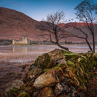 Buy canvas prints of Old stone wall at Kilchurn Castle by George Robertson