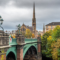 Buy canvas prints of Kelvin Bridge Glasgow, with the famous Lansdowne C by George Robertson