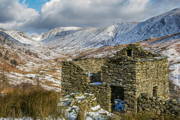 Old Stone Barn on Kirkstone Pass Picture Board by George Robertson