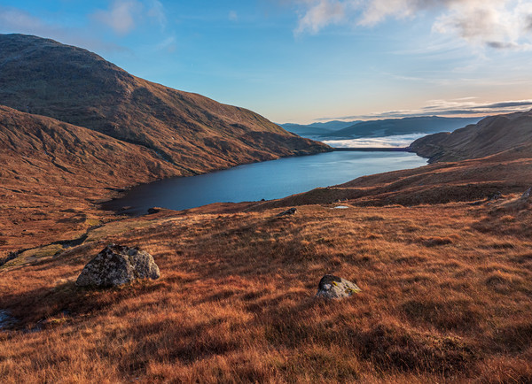Cruachan Reservoir above Loch Awe in Scottish High Picture Board by George Robertson