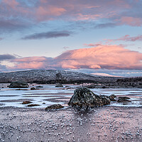 Buy canvas prints of First light on a frozen Lochan by George Robertson