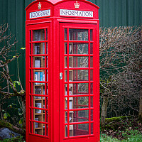 Buy canvas prints of Red Phone box shop by George Robertson