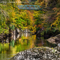Buy canvas prints of Bridge over the River Garry in Autumn by George Robertson