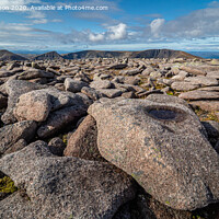 Buy canvas prints of The Cairngorm plateau from the summit  of Ben MacDui  by George Robertson
