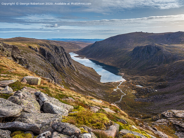 Looking out over Loch Avon in the Cairngorm National Park Picture Board by George Robertson
