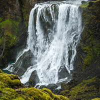 Buy canvas prints of The Beautiful Waterfall (Fagrifoss) by George Robertson
