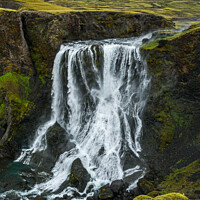 Buy canvas prints of Fagrifoss waterfall, Iceland  by George Robertson