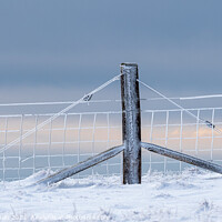 Buy canvas prints of Rime ice on the Fence by George Robertson