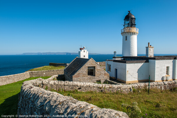 The Lighthouse at Dunnet Head Picture Board by George Robertson
