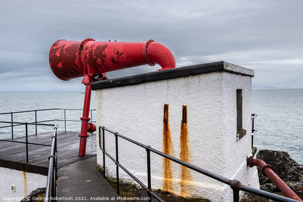 Fog Horn at Ardnamurchan Lighthouse Picture Board by George Robertson