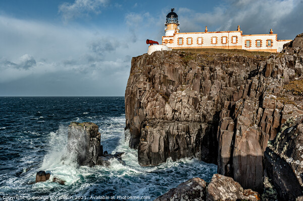 Neist Point Lighthouse, Skye Picture Board by George Robertson