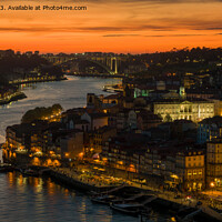 Buy canvas prints of Ribeira on the Douro River at Sunset by Ian Collins