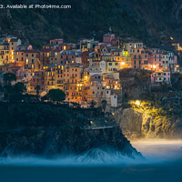 Buy canvas prints of Manarola, just after Sunset 2 by Ian Collins