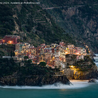 Buy canvas prints of Manarola, just after Sunset 1 by Ian Collins