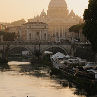 Buy canvas prints of Dusk on the Tiber, Rome by Ian Collins