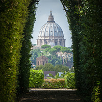 Buy canvas prints of St Peter's through a Keyhole, Rome by Ian Collins