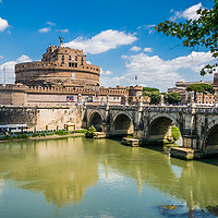 Buy canvas prints of Castel Sant'Angelo in the Summer Sun by Ian Collins