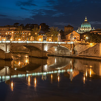 Buy canvas prints of The View from Ponte Sant'Angelo Rome by Ian Collins