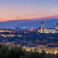 Buy canvas prints of The Duomo and Palazzo Vecchio, Florence by Ian Collins