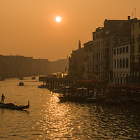 Buy canvas prints of Sunset View from the Rialto Bridge by Ian Collins
