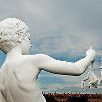 Buy canvas prints of The Boy with the Frog, Venice by Ian Collins