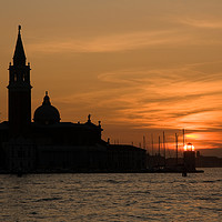 Buy canvas prints of Sunset Behind San Giorgio Maggiore by Ian Collins