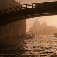 Buy canvas prints of Early Morning Under Accademia Bridge, Venice by Ian Collins