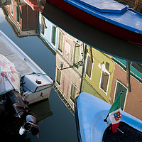 Buy canvas prints of Burano Reflection by Ian Collins
