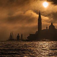 Buy canvas prints of Misty San Giorgio Maggiore by Ian Collins