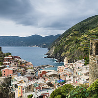 Buy canvas prints of Looking Down on Vernazza, Italy by Ian Collins