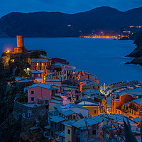 Buy canvas prints of Dusk in Vernazza, Italy by Ian Collins