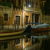 Buy canvas prints of A Calm Canal, Venice by Ian Collins