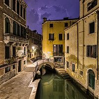 Buy canvas prints of Lightning over Venice II by Ian Collins