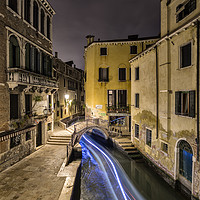 Buy canvas prints of Late Night Traffic, Venice by Ian Collins