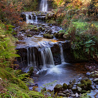 Buy canvas prints of Blaen y Glyn Waterfall, Brecon Beacons National Park by Dan Santillo