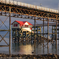 Buy canvas prints of Mumbles Pier and Lifeboat Station by Dan Santillo