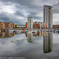 Buy canvas prints of Swansea Marina, Swansea, Wales by Dan Santillo