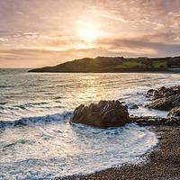Buy canvas prints of Rotherslade Bay, Gower by Dan Santillo