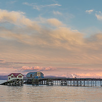Buy canvas prints of Mumbles Pier, Swansea Bay by Dan Santillo