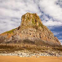 Buy canvas prints of Great Tor at Tor Bay on Gower by Dan Santillo