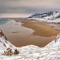 Buy canvas prints of Rhossili Bay in the winter by Dan Santillo
