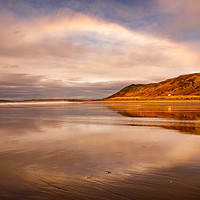 Buy canvas prints of A Cloud Bow at Rhossili Bay, Gower by Dan Santillo