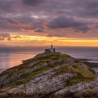 Buy canvas prints of Mumbles Lighthouse, Swansea, Wales by Dan Santillo